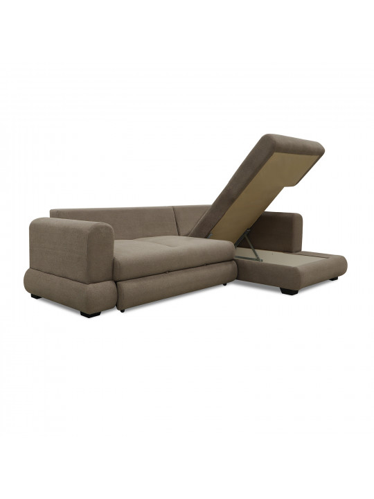 Sofa HOBEL CORNER SIDNEY PLUS LIGHT BROWN BUKLE 6 R (3) 