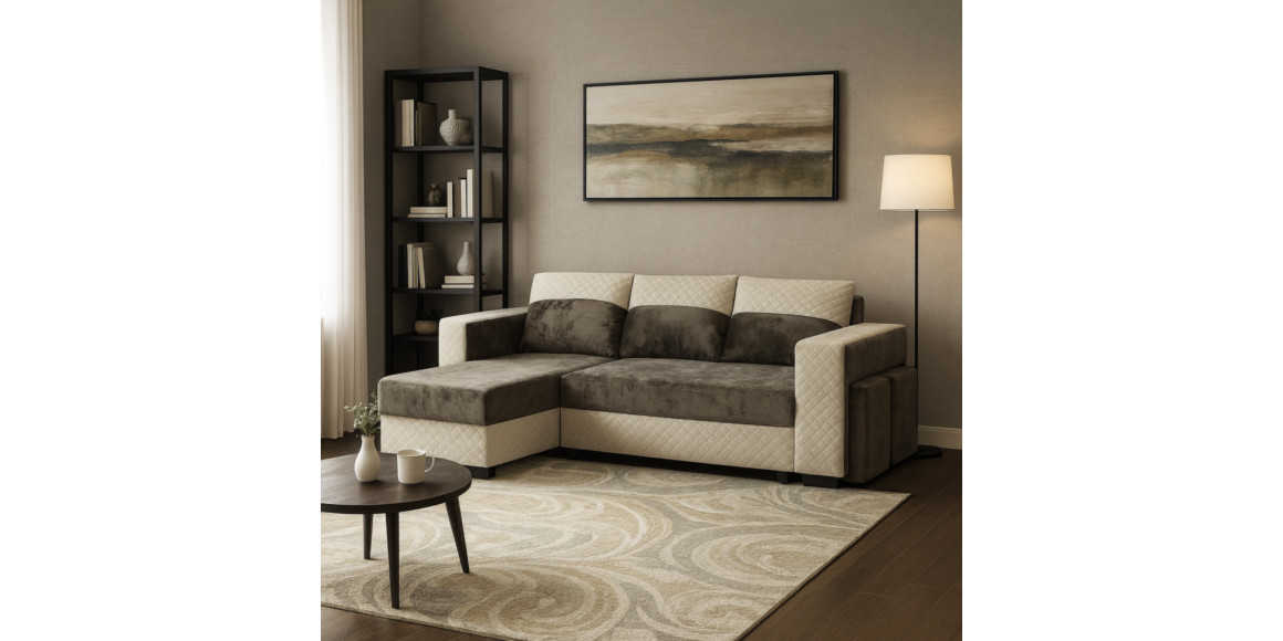 Բազմոց HOBEL CORNER SONYA BROWN MONACO 5/BROWN  BONCUK 6 L (5) 