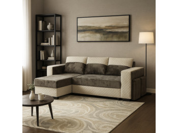Sofa HOBEL CORNER SONYA BROWN MONACO 5/BROWN  BONCUK 6 L (5) 