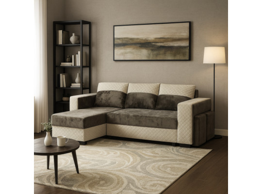 Диван HOBEL CORNER SONYA BROWN MONACO 5/BROWN  BONCUK 6 L (5) 