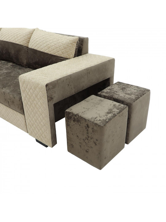 Sofa HOBEL CORNER SONYA BROWN MONACO 5/BROWN  BONCUK 6 L (5) 