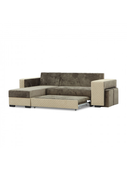 Sofa HOBEL CORNER SONYA BROWN MONACO 5/BROWN  BONCUK 6 L (5) 