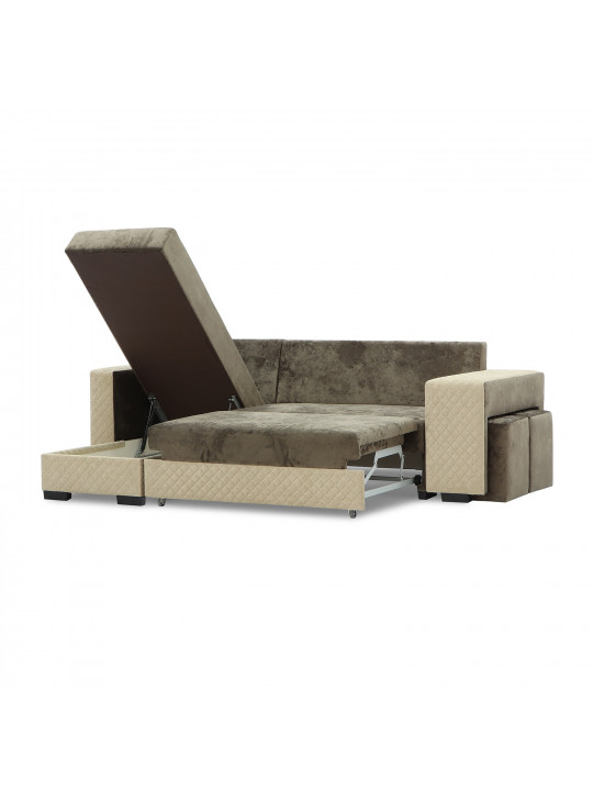 Sofa HOBEL CORNER SONYA BROWN MONACO 5/BROWN  BONCUK 6 L (5) 