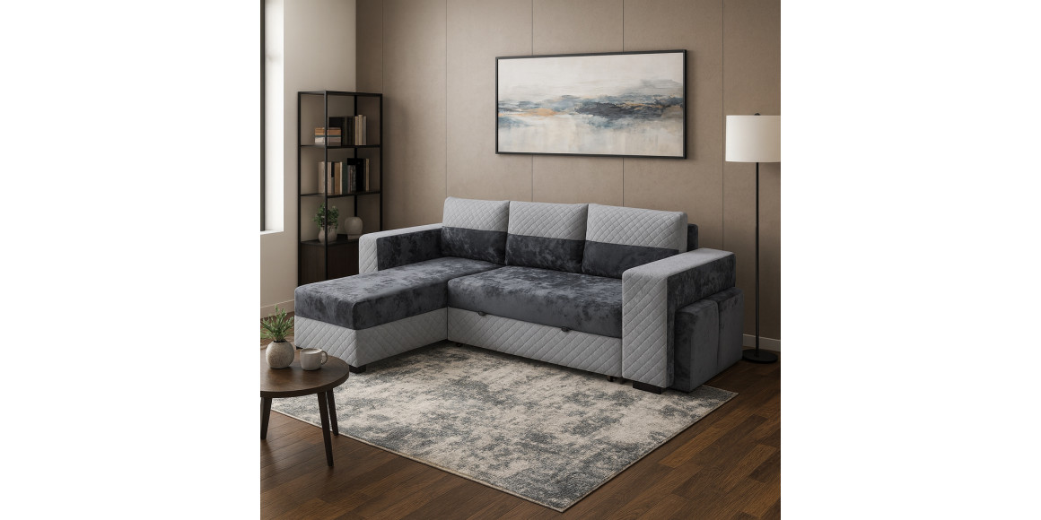Sofa HOBEL CORNER SONYA F/P LIGHT GREY MONACO 13/GREY BONCUK 19 L (5) 
