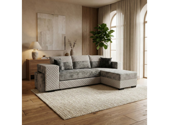 Բազմոց HOBEL CORNER SONYA GREY MONACO 14/ GREY BUKLE 9 R (5) 