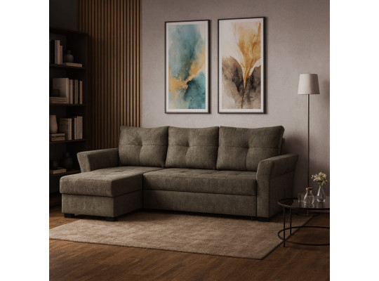 Диван HOBEL CORNER TEXAS BROWN BEATTO 1012 L(5) 