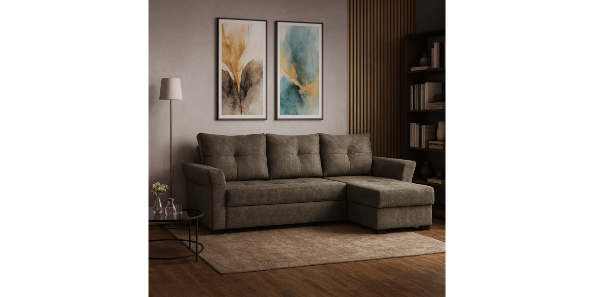 Диван HOBEL CORNER TEXAS BROWN BEATTO 1012 R(5) 