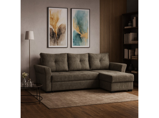 Диван HOBEL CORNER TEXAS BROWN BEATTO 1012 R(5) 