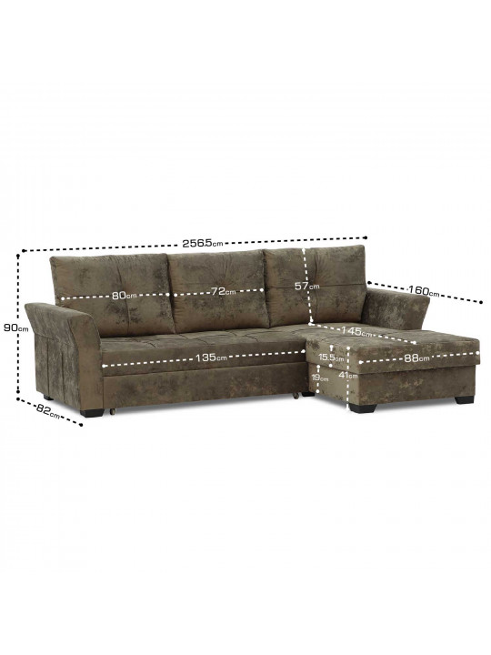 Բազմոց HOBEL CORNER TEXAS BROWN MONACO 5 R (5) 