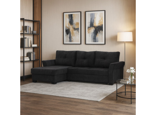 Диван HOBEL CORNER TEXAS DARK GREY BEATTO 1078 L (5) 