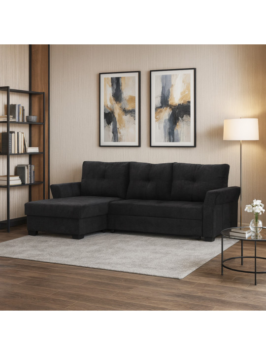 Բազմոց HOBEL CORNER TEXAS DARK GREY BEATTO 1078 L (5) 