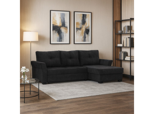 Диван HOBEL CORNER TEXAS DARK GREY BEATTO 1078 R (5) 