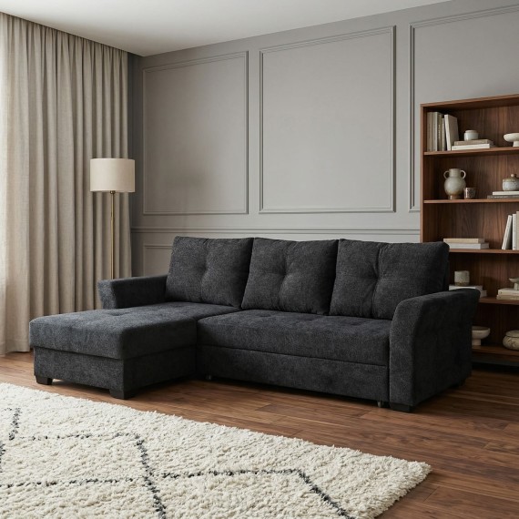 Sofa HOBEL CORNER TEXAS F/P DARK GREY BEATTO 1078 L (5) 