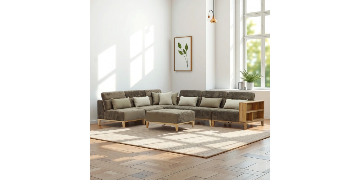 Sofa HOBEL CORNER WOOD DARK CAPPUCCINO MONACO 5/ INFINITY 103/INFINITY 290 L(5) 