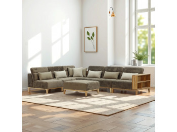Բազմոց HOBEL CORNER WOOD DARK CAPPUCCINO MONACO 5/ INFINITY 103/INFINITY 290 L(5) 