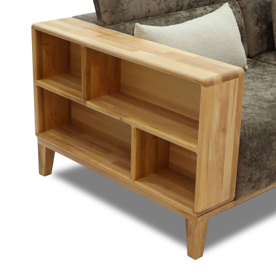 Sofa HOBEL CORNER WOOD DARK CAPPUCCINO MONACO 5/ INFINITY 103/INFINITY 290 R(5) 