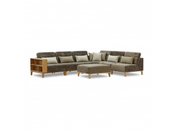 Sofa HOBEL CORNER WOOD DARK CAPPUCCINO MONACO 5/ INFINITY 103/INFINITY 290 R(5) 