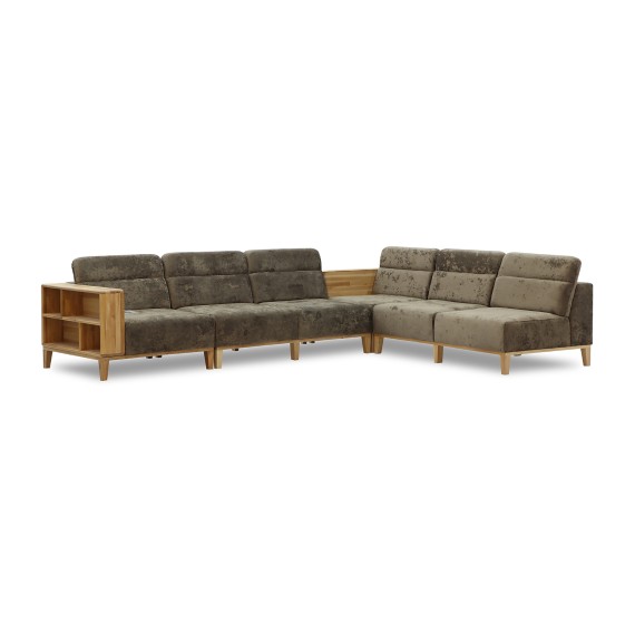 Sofa HOBEL CORNER WOOD DARK CAPPUCCINO MONACO 5/ INFINITY 103/INFINITY 290 R(5) 