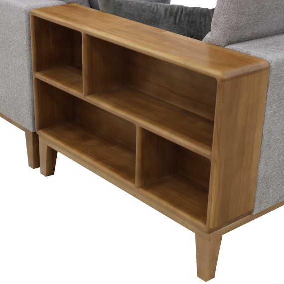 Sofa HOBEL CORNER WOOD GREY AMAZON 5 / INFINITY 991 / NIAGARA GREY L (5) 