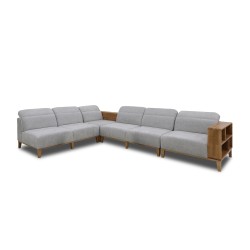 Диван HOBEL CORNER WOOD GREY AMAZON 5 / INFINITY 991 / NIAGARA GREY L (5) 
