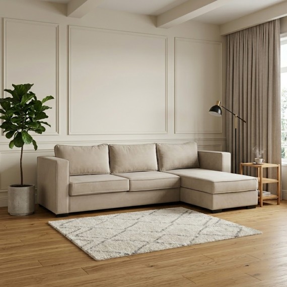 Sofa HOBEL CORNER ROSE F/R CAPPUCCINO LEONARDO 4 (4) 
