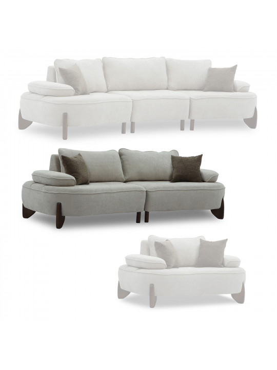 Sofa HOBEL DANIA 2 STR CREAM BONCUK 4/ BROWN BEATTO 1012 (2) 