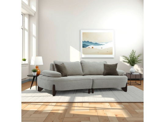 Sofa HOBEL DANIA 2 STR CREAM BONCUK 4/ BROWN BEATTO 1012 (2) 