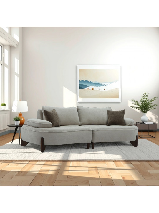 Sofa HOBEL DANIA 2 STR CREAM BONCUK 4/ BROWN BEATTO 1012 (2) 