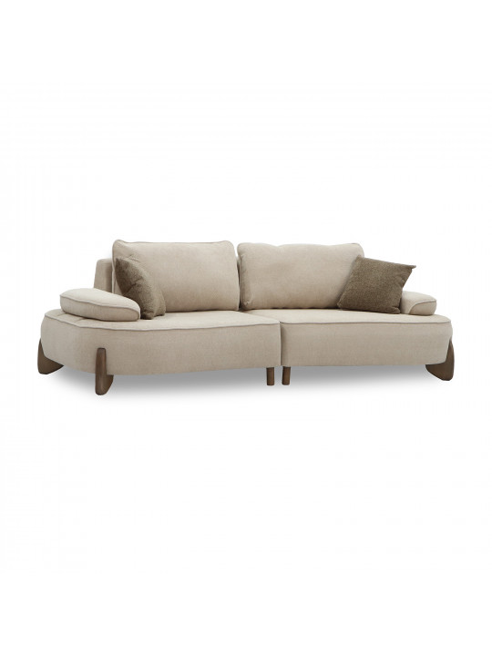 Диван HOBEL DANIA 2 STR CREAM BONCUK 4/ BROWN BEATTO 1012 (2) 