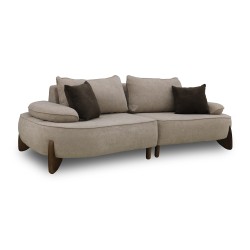 Диван HOBEL DANIA 2 STR OAK CREAM BONCUK 4/ BROWN BELLA 6 (3) 