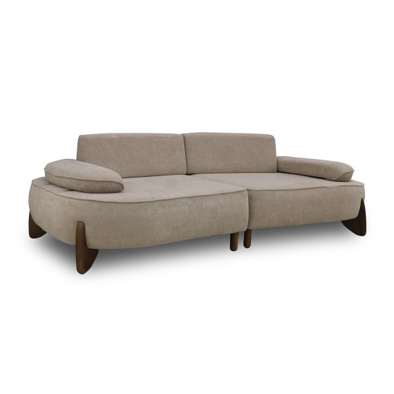 Բազմոց HOBEL DANIA 2 STR OAK CREAM BONCUK 4/ BROWN BELLA 6 (3) 