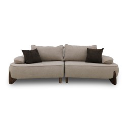 Диван HOBEL DANIA 2 STR OAK CREAM BONCUK 4/ BROWN BELLA 6 (3) 