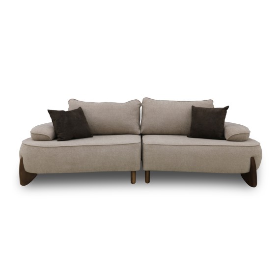 Բազմոց HOBEL DANIA 2 STR OAK CREAM BONCUK 4/ BROWN BELLA 6 (3) 