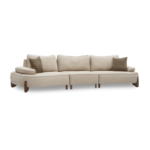 Sofa HOBEL DANIA 3 STR/ 14sm CREAM BONCUK 4/ BROWN BEATTO 1012 (4) 