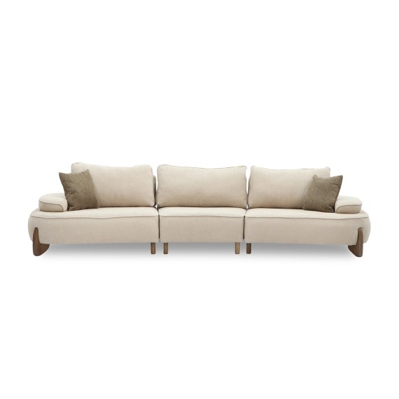 Sofa HOBEL DANIA 3 STR/ 14sm CREAM BONCUK 4/ BROWN BEATTO 1012 (4) 