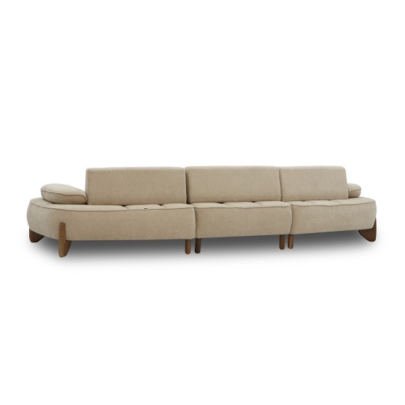 Sofa HOBEL DANIA 3 STR OAK CREAM BONCUK 4/ BROWN BELLA 6 (4) 