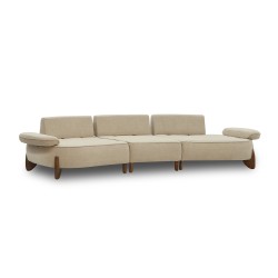 Диван HOBEL DANIA 3 STR OAK CREAM BONCUK 4/ BROWN BELLA 6 (4) 