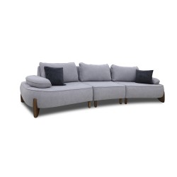 Диван HOBEL DANIA 3 STR OAK LIGHT GREY BONCUK 18/ DARK GREY BELLA 14 (4) 
