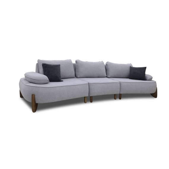 Բազմոց HOBEL DANIA 3 STR OAK LIGHT GREY BONCUK 18/ DARK GREY BELLA 14 (4) 