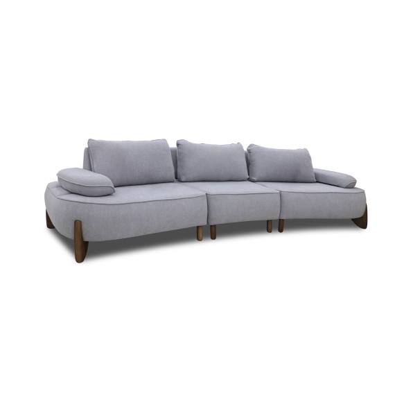 Բազմոց HOBEL DANIA 3 STR OAK LIGHT GREY BONCUK 18/ DARK GREY BELLA 14 (4) 