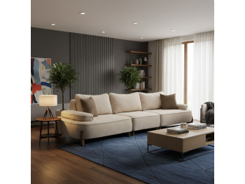 Բազմոց HOBEL DANIA 3 STR/ 14sm CREAM BONCUK 4/ BROWN BEATTO 1012 (4) 