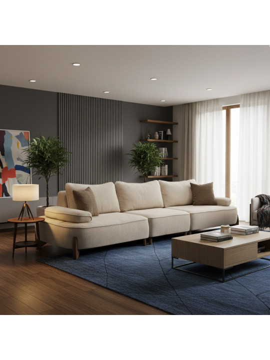 Բազմոց HOBEL DANIA 3 STR/ 14sm CREAM BONCUK 4/ BROWN BEATTO 1012 (4) 