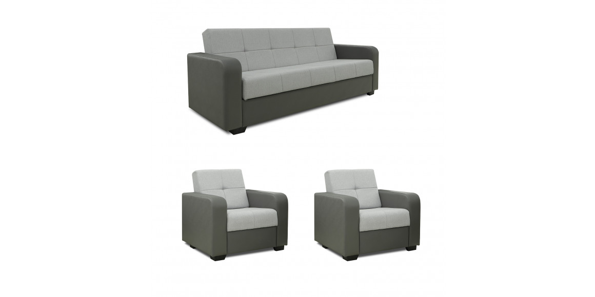 Гарнитур HOBEL FROST 3+1+1 GREY V460/ LIGHT GREY SCANDI 17 (4) 