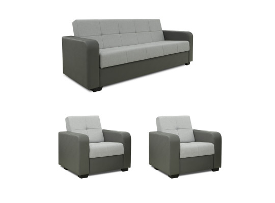 Гарнитур HOBEL FROST 3+1+1 GREY V460/ LIGHT GREY SCANDI 17 (4) 