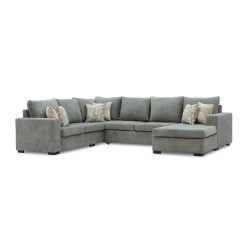 Диван HOBEL CORNER JASMIN F/R LIGHT GREY BELLA 13 / GONZA 1002/ BENORRY 1005 L (7) 