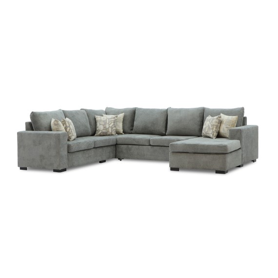 Sofa HOBEL CORNER JASMIN F/R LIGHT GREY BELLA 13 / GONZA 1002/ BENORRY 1005 L (7) 