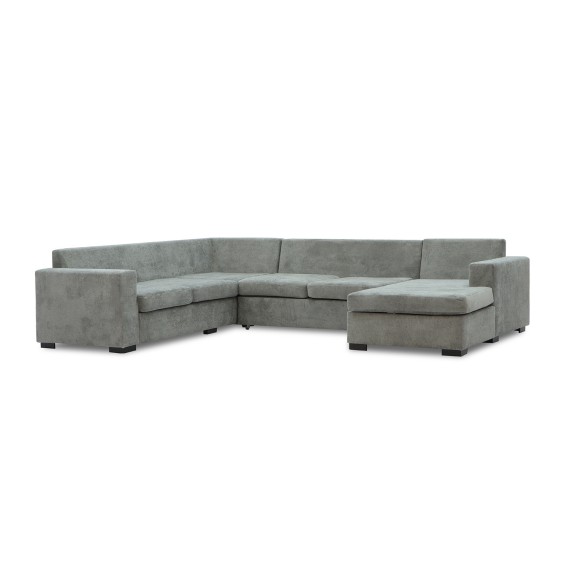 Sofa HOBEL CORNER JASMIN F/R LIGHT GREY BELLA 13 / GONZA 1002/ BENORRY 1005 L (7) 