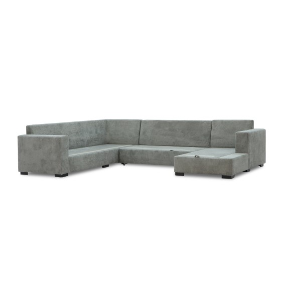 Sofa HOBEL CORNER JASMIN F/R LIGHT GREY BELLA 13 / GONZA 1002/ BENORRY 1005 L (7) 