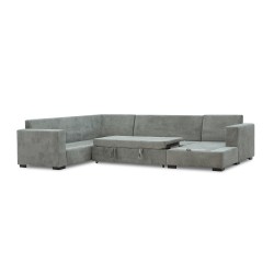 Диван HOBEL CORNER JASMIN F/R LIGHT GREY BELLA 13 / GONZA 1002/ BENORRY 1005 L (7) 