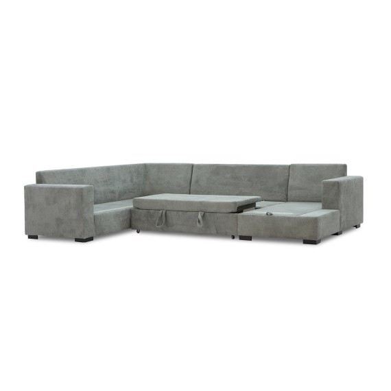 Sofa HOBEL CORNER JASMIN F/R LIGHT GREY BELLA 13 / GONZA 1002/ BENORRY 1005 L (7) 